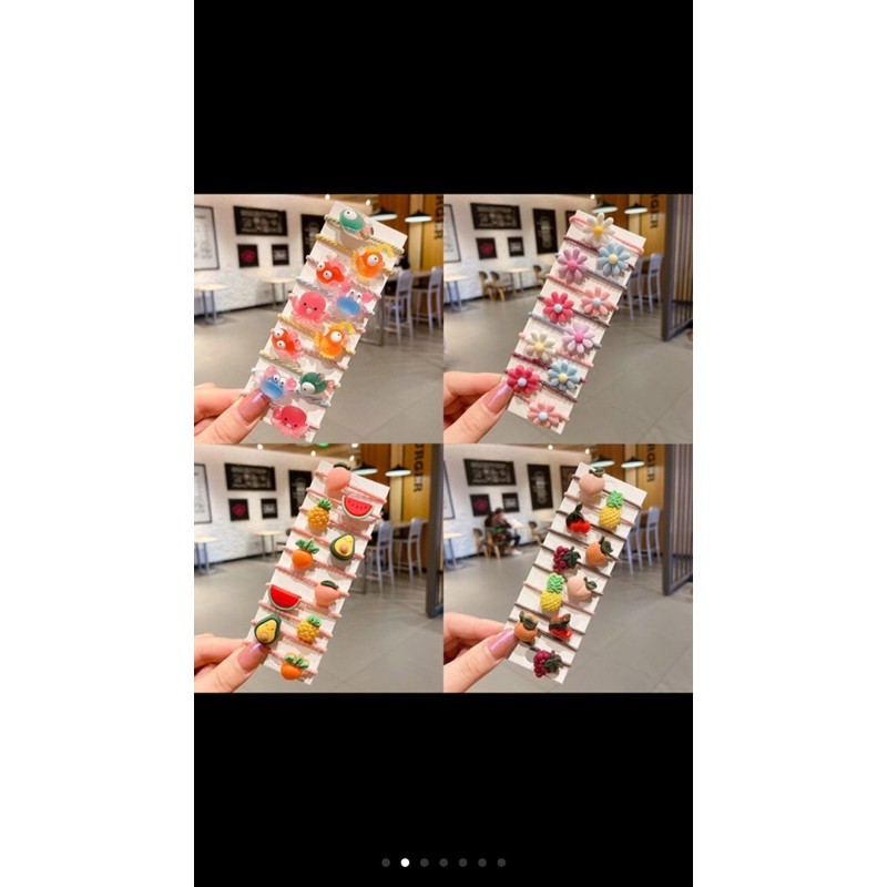 Vỉ 10 dây buộc tóc cho bé gái