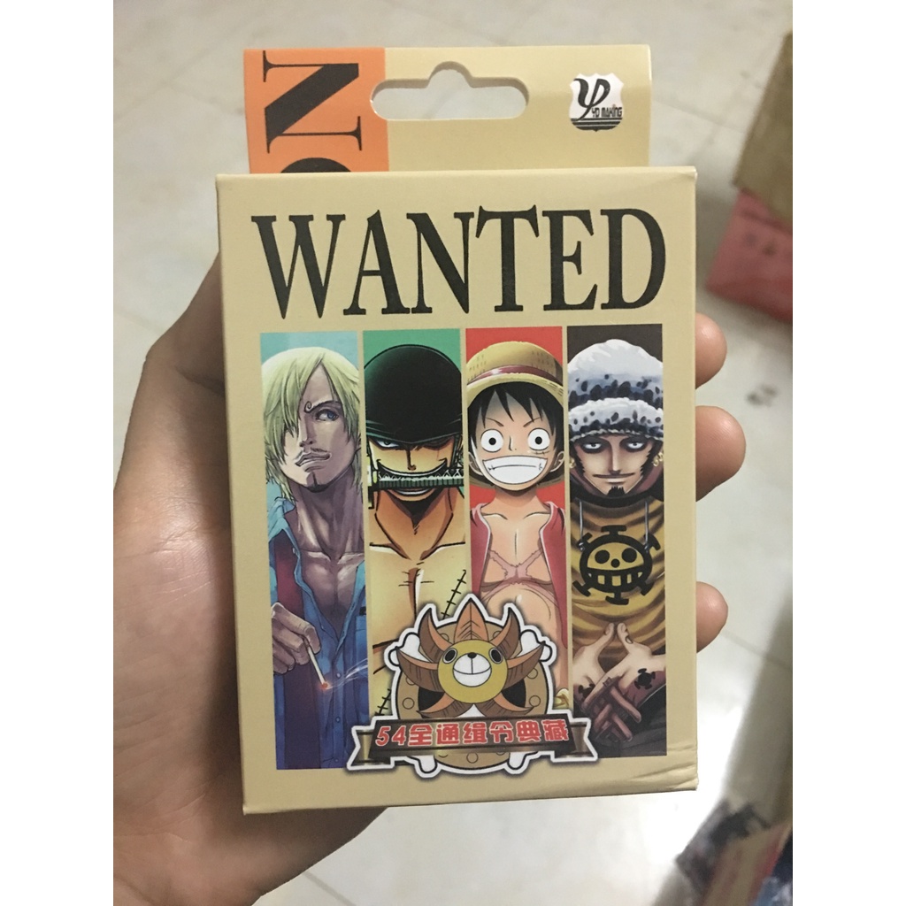Bộ Bài Tây Tú Lơ Khơ 54 Lá In Hình One Piece, Luffy, Chopper,Zoro Wanted cả nhóm