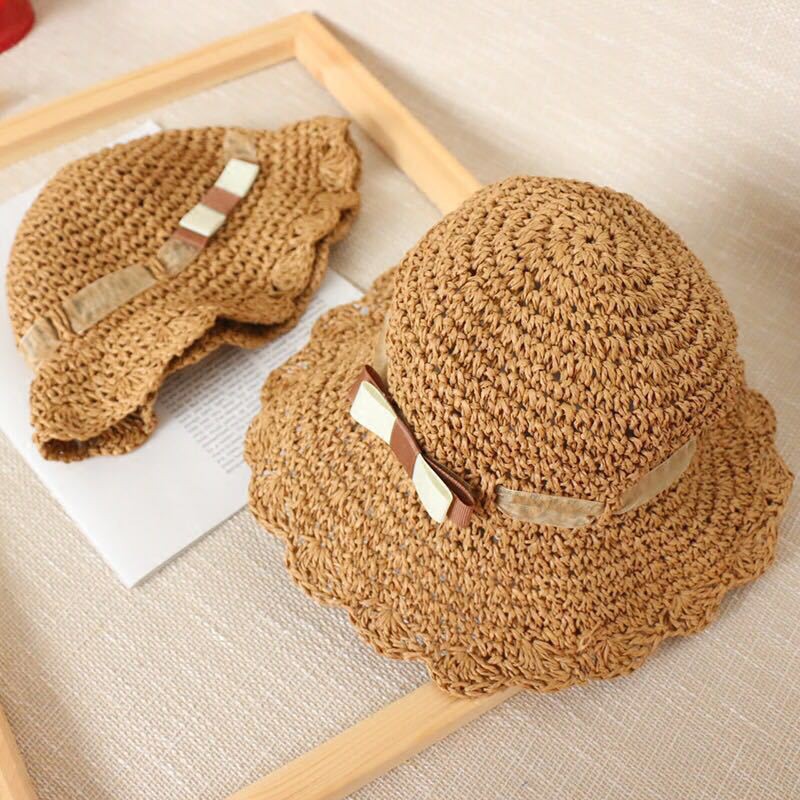 Mũ Đi Biển Đính Hoa Phong Cách Hàn Quốc Cho Bé