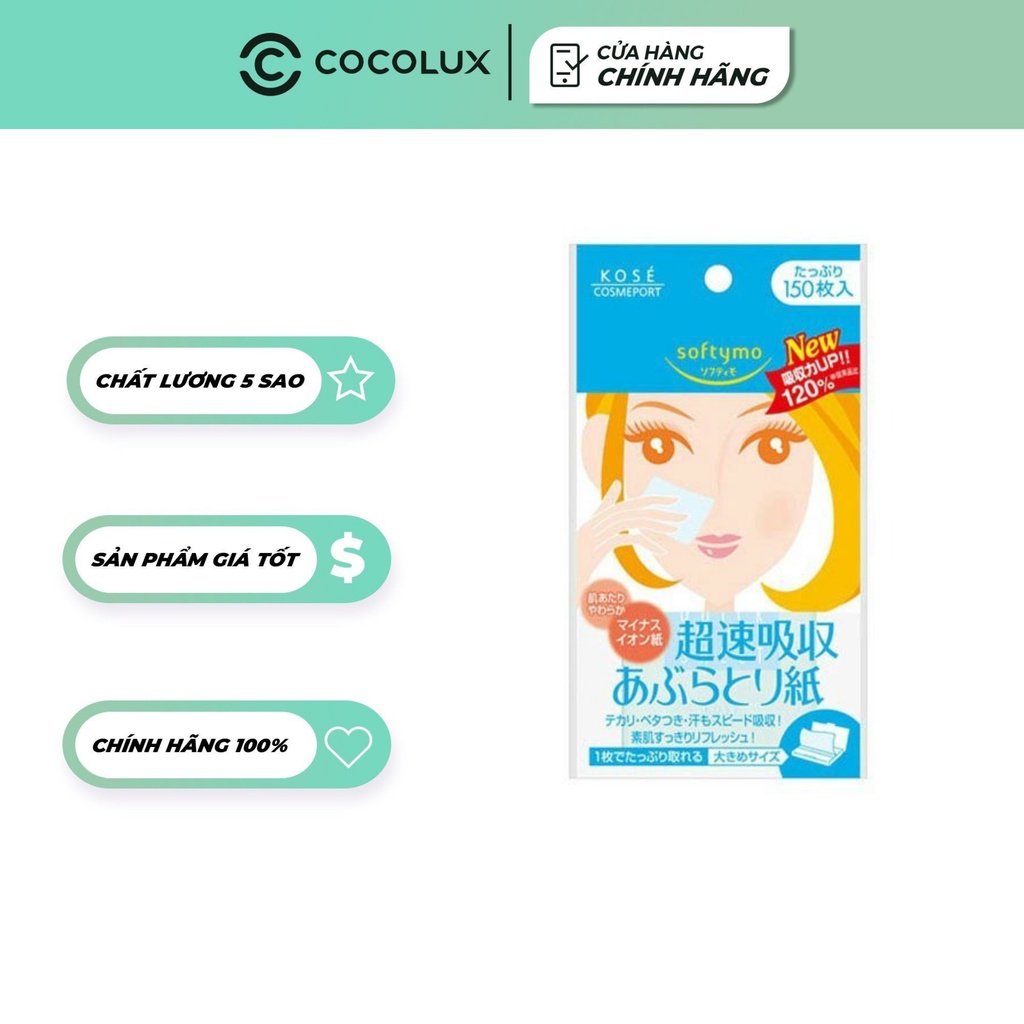 Giấy thấm dầu Kosé Softymo hương hoa anh đào Cocolux