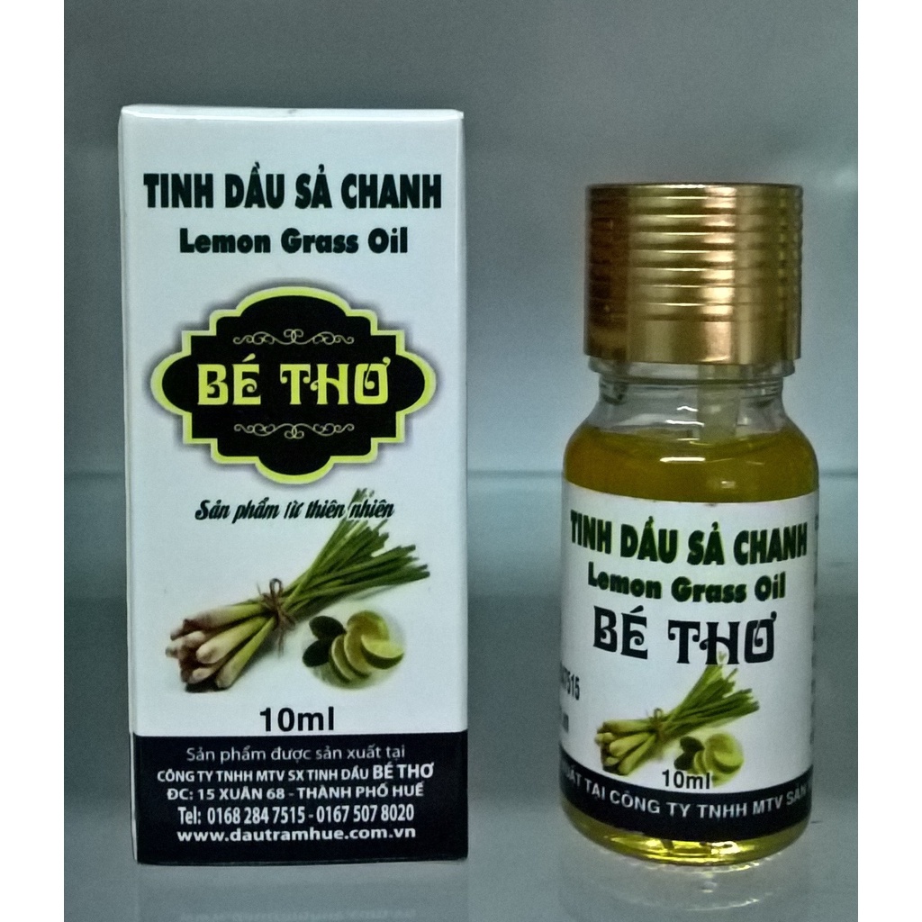 Tinh dầu sả chanh Bé Thơ, sản phẩm từ thiên nhiên. Chai 10ml