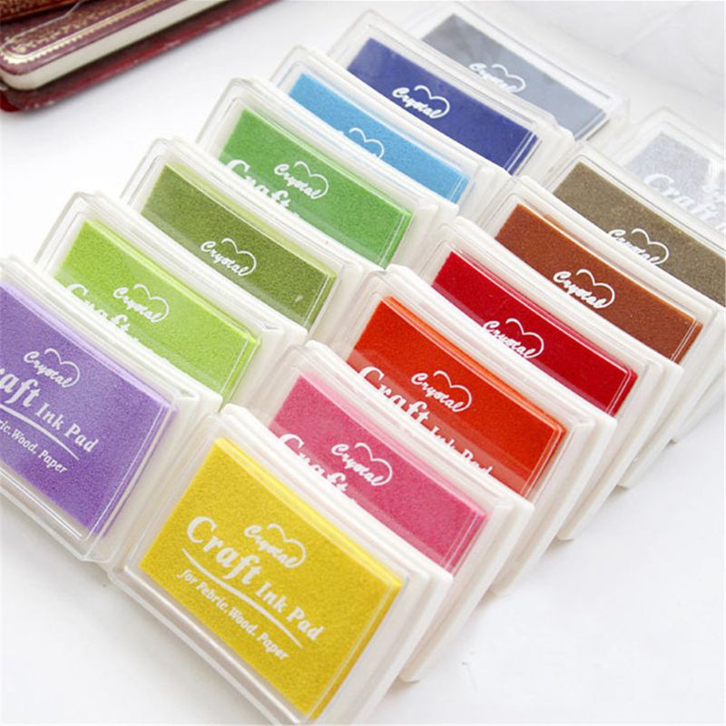 Set 15 Đệm Mực Con Dấu Thủ Công Có Thể Giặt Sạch Dành Cho Học Sinh
