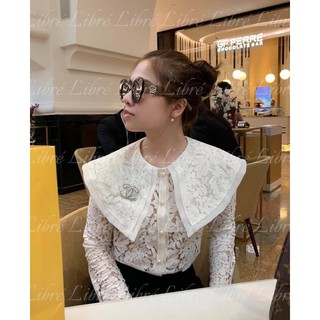 ÁO SƠ MI NỮ REN TRẮNG CỔ THUỶ THỦ