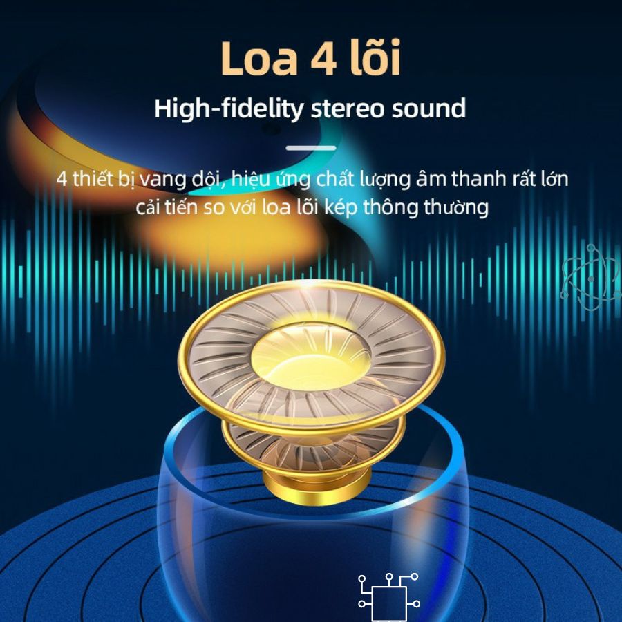 Tai Nghe Bluetooth Không Dây F9 Pro TWS 5.0 Có Micro Nghe Gọi Cảm Ứng Chạm Chơi Game Giảm Tiếng Ồn - F9Pro- Leli_store
