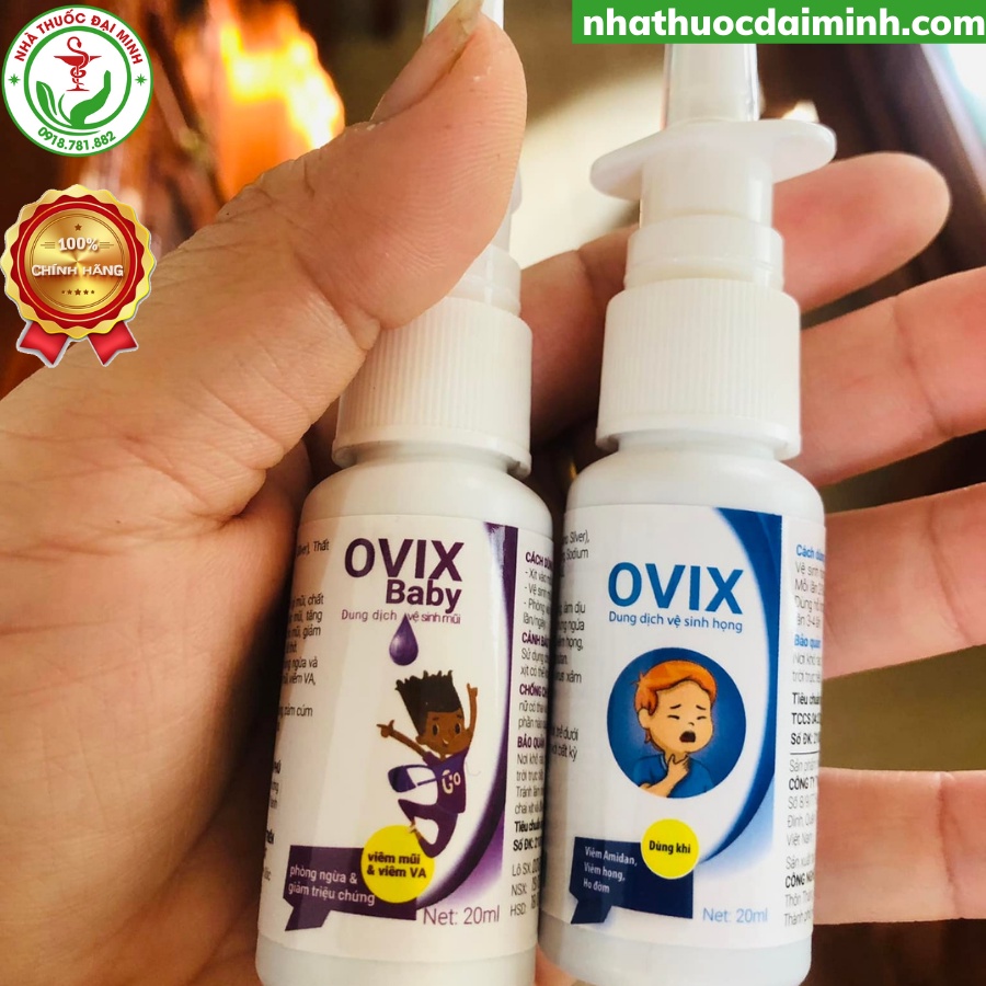 Ovix Baby 20ml - Dung Dịch Xịt Họng Và Dung Dịch Xịt Mũi