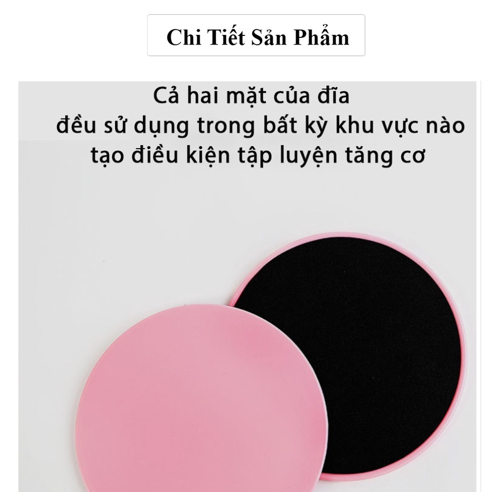 Đĩa trượt tập Yoga và GYM | Đĩa Tròn 18x18cm, Chất Liệu nhựa ABS và xốp.(Bộ 2 đĩa trượt )