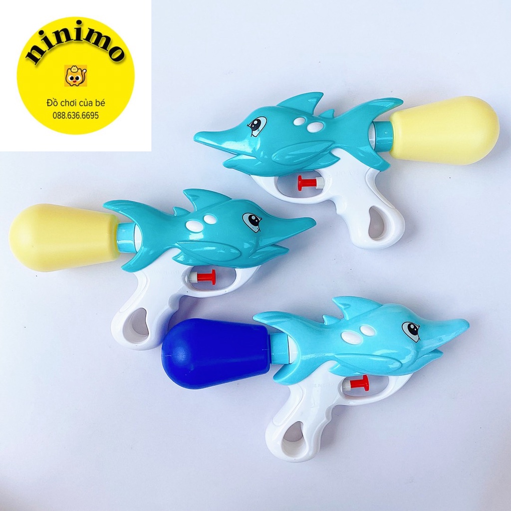 Đồ chơi súng nước hình cá heo dễ thương dùng làm đồ chơi dưới nước cho bé