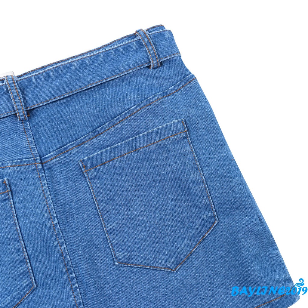 Đầm Denim Hai Dây Hở Lưng Phối Khóa Kéo Trước Thời Trang Mùa Hè Quyến Rũ Cho Nữ