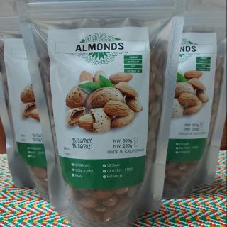 500gr- hạt hạnh nhân sống - nk mỹ