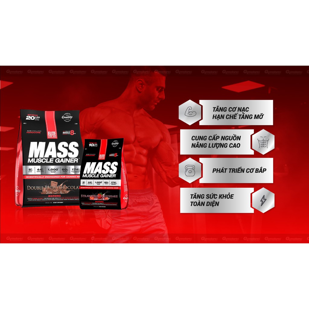 Sữa Tăng Cân, Tăng Cơ Elite Labs Mass Muscle Gainer 2.3kg