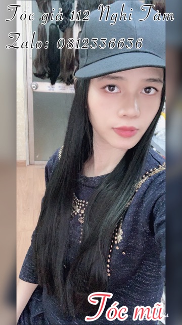Tóc kèm mũ len , mũ lưỡi chai
