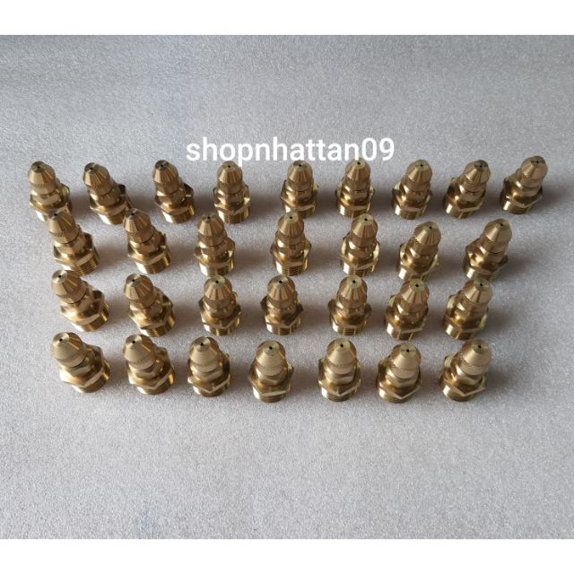 Bộ 30 đầu bép đồng thau phun tưới lan , tưới cây chân ren ngoài 21mm