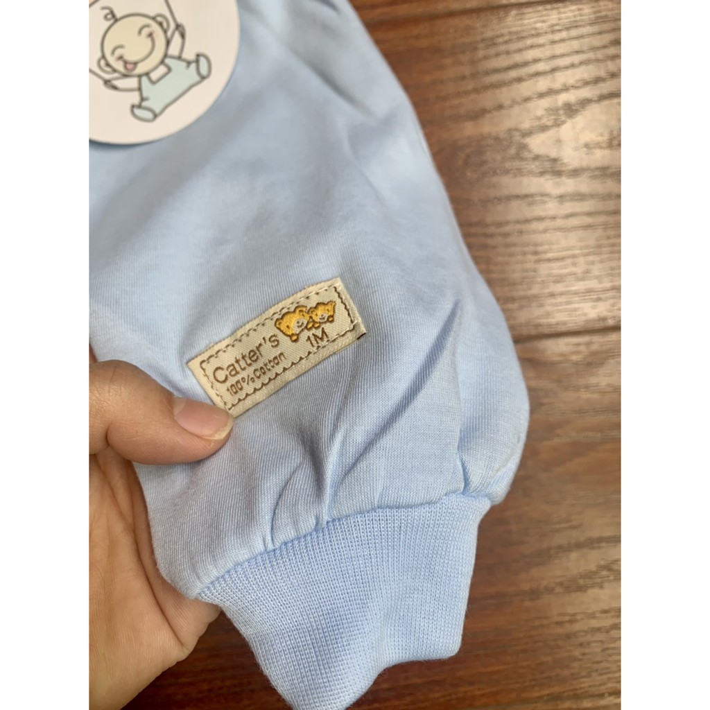 Quần Thun Cotton Bo Gấu Không Họa Tiết Thấm Hút Mồ Hôi Cho Bé Trai Bé Gái QD02