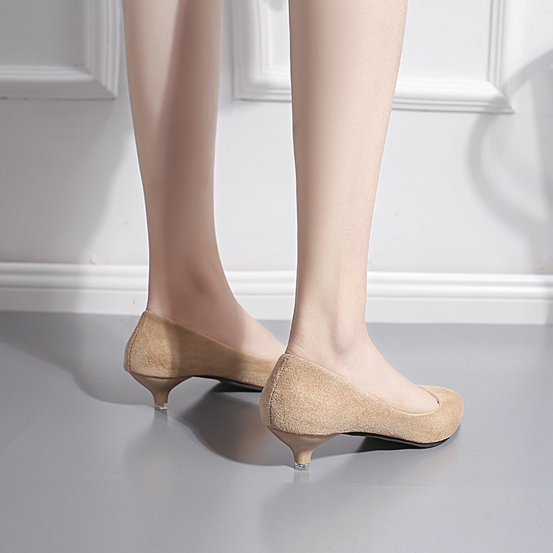 Giày Cao Gót Mũi Nhọn Màu Đỏ/Đen Thời Trang Cho Nữ