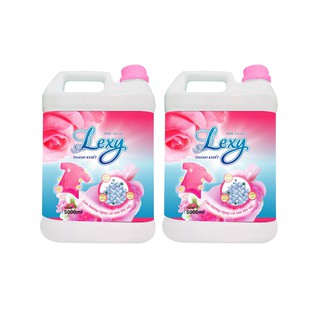 Combo 2 can nước xả vải lexy 5 lít thanh khiết - hương nước hoa - mềm mại , thơm mát.
