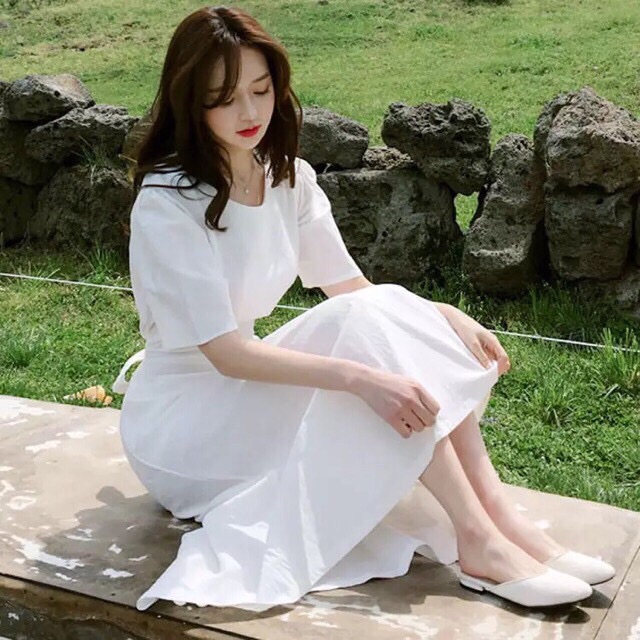 Đầm maxi full lót trắng tinh khôi chơi hè hết sẩy 🍍 Ảnh thật | BigBuy360 - bigbuy360.vn