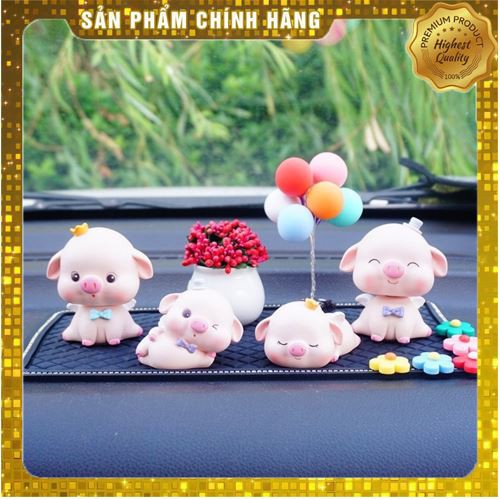 Cặp heo,đôi heo nơ trang trí bánh kem,heo nhựa trang trí bánh sinh nhật,làm quà tặng
