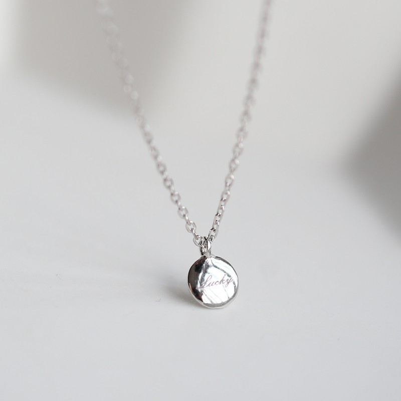 Vòng cổ mạ bạc B49 phong cách Hàn Quốc đơn giản xinh xắn