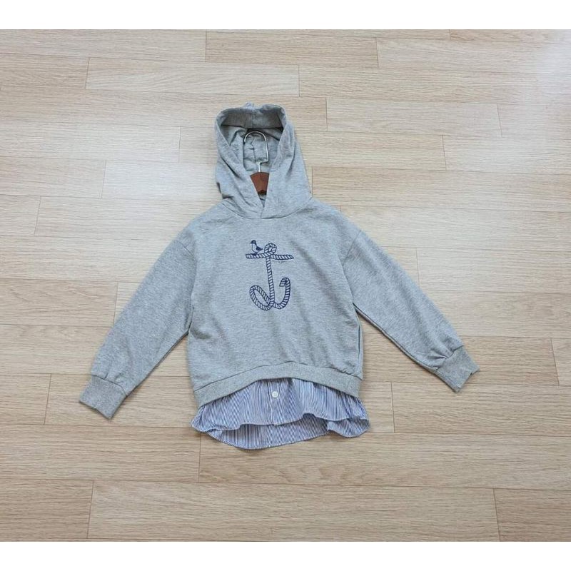 Áo hoodie xuất Hàn phối sơ mi cho bé trai bé gái