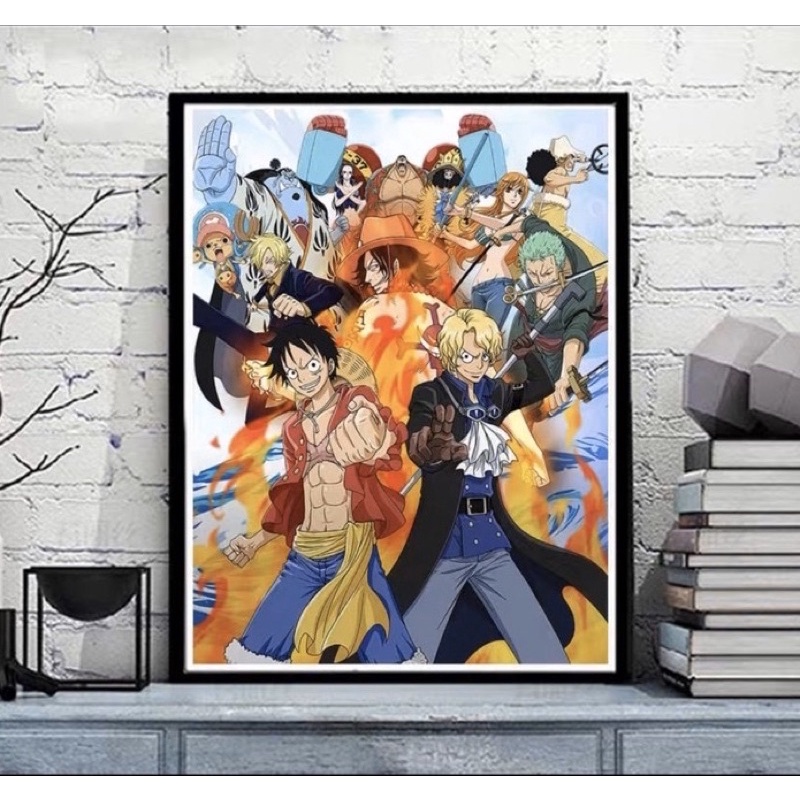 Tranh Sơn Dầu Số Hoá Tự Tô Hình Đảo Hải Tặc One Piece