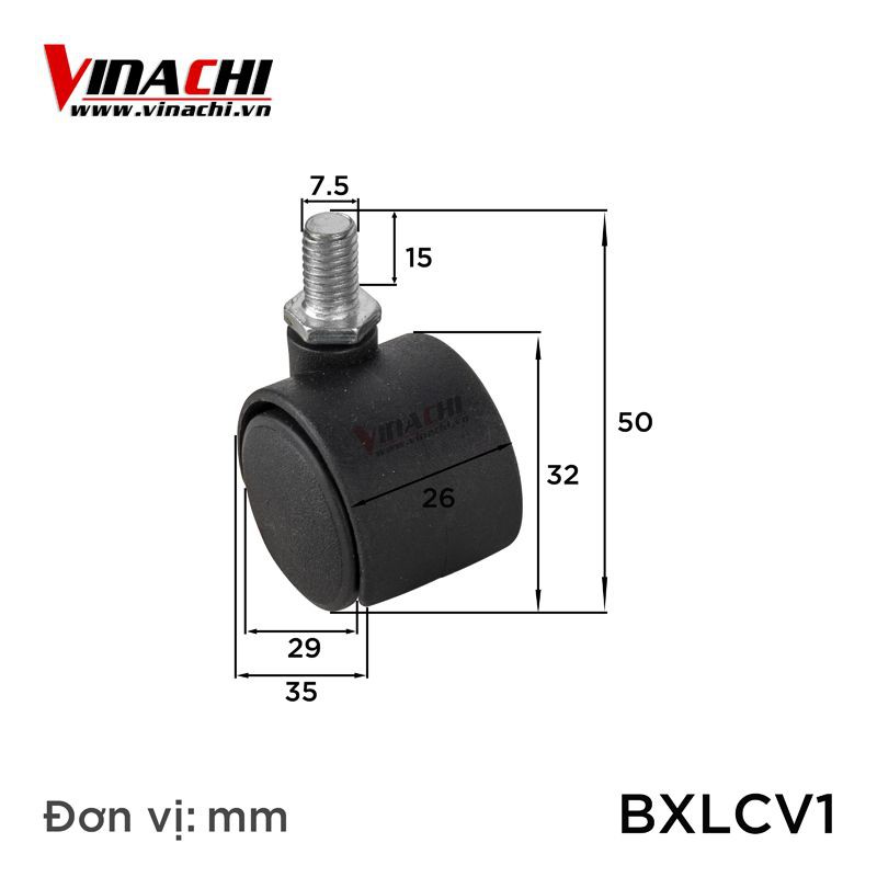 Bánh Xe Ghế Xoay Văn Phòng - Bánh Xe Đẩy Hàng Chịu Tải Siêu Bền