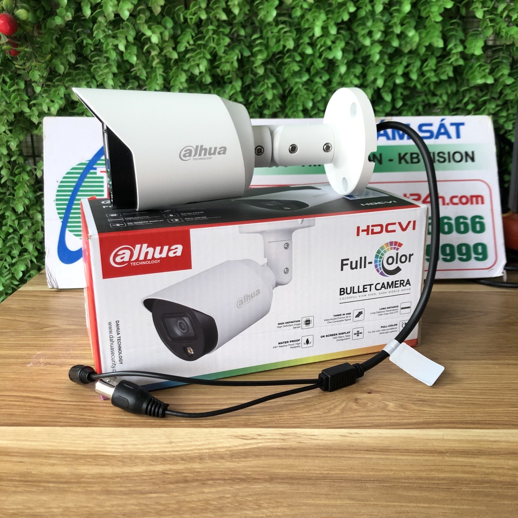 Camera quan sát HDCVI HFW 1509TP-LED 5.0MP thân sắt, có màu ban đêm, bảo hành 24 tháng