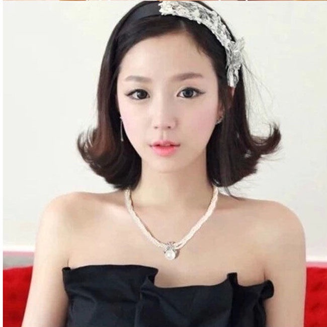 Dây Chuyền Đính Đá Ngọc Trai Dạng Xoắn Phong Cách Hàn Quốc Thời Trang