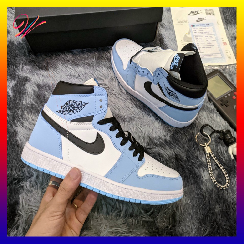 [SIEU HOT] Giayf Air J,D1 Retro.High.OG trắng xanh cổ cao fullbox full size nam nữ