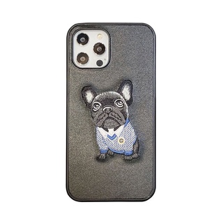 Bao Da Điện Thoại Họa Tiết Chó Bull Cho iphone 11 12 13 14 15 pro max Ốp