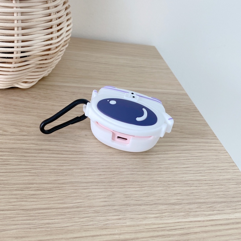 Vỏ Bảo Vệ Hộp Sạc Tai Nghe Không Dây Baseus Bowie E2 Bằng Silicon Họa Tiết Phi Hành Gia Hoạt Hình Cho Baseus E2