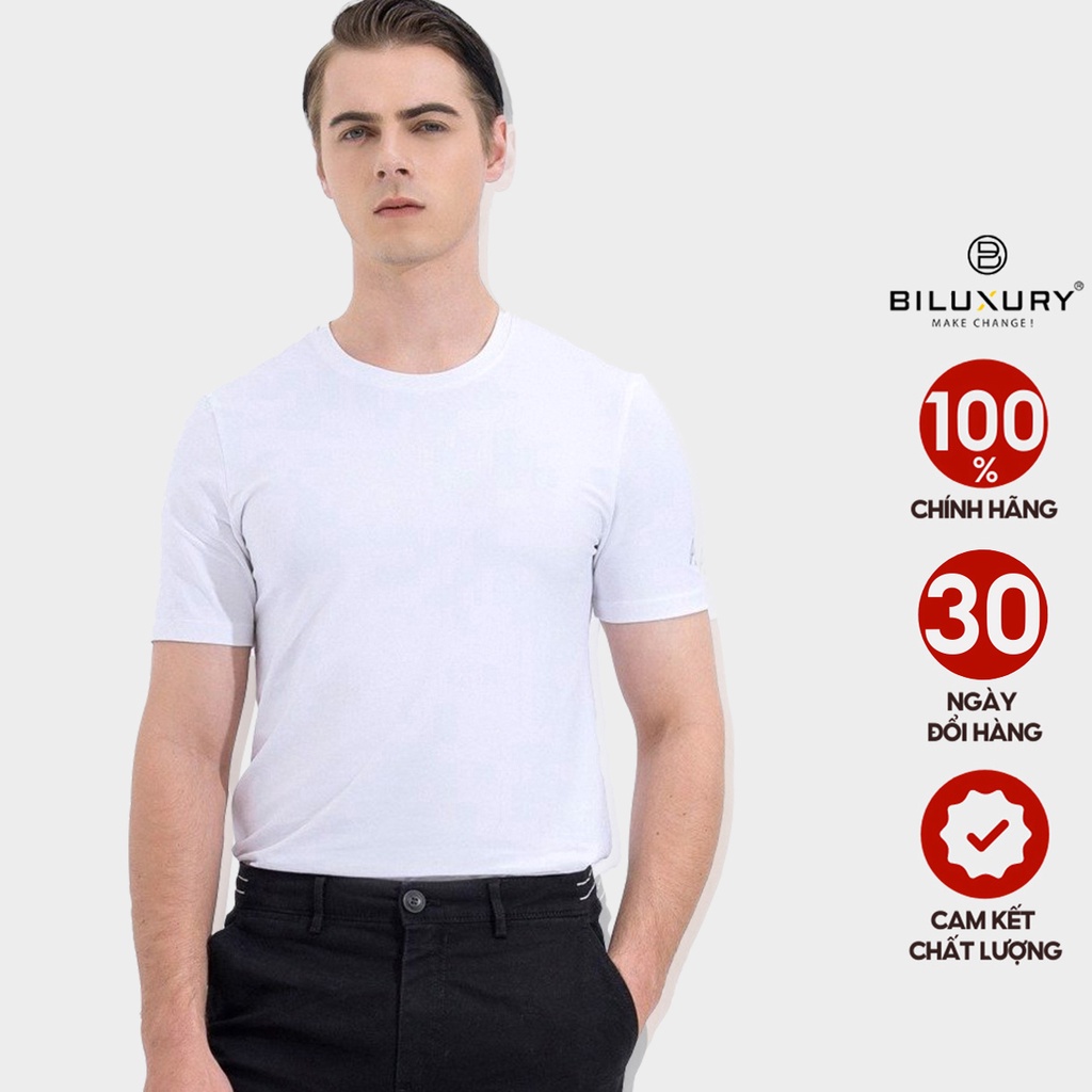 Áo phông nam cổ tròn Biman by Biluxury thun trơn cao cấp mềm mại mát lạnh
