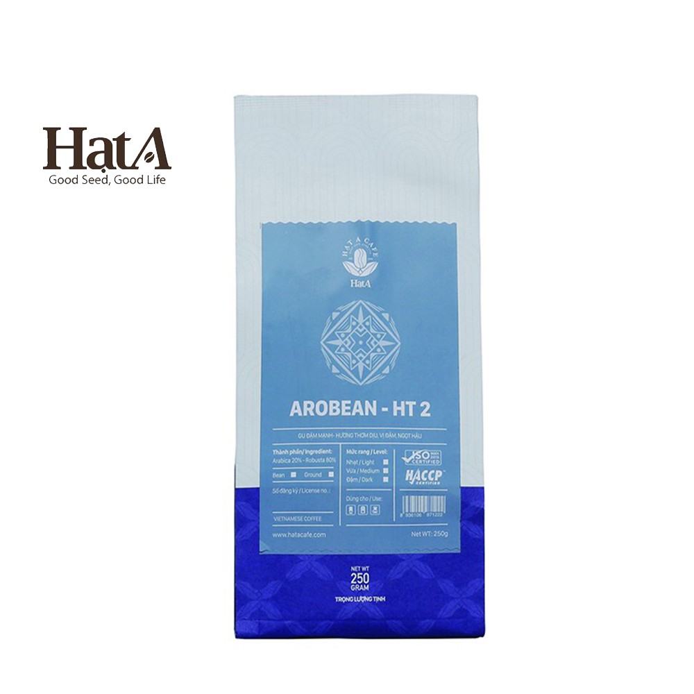 Cà phê pha máy Hạt A Cafe AROBEAN HT2 gu đậm mạnh hương thơm dịu, vị đậm, ngọt hậu 250g/500g/1000g