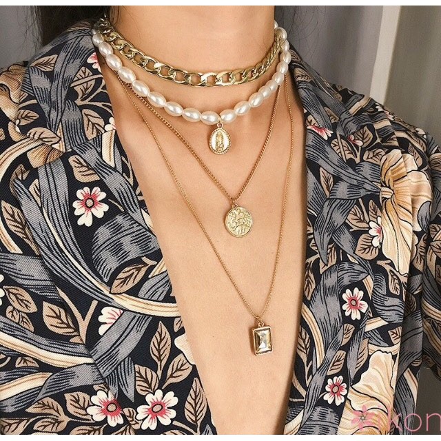 [Có ảnh thật] Vòng cổ nhiều lớp Retro 2 [SẴN]