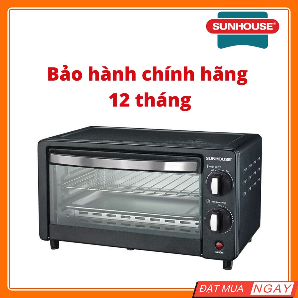 Lò Nướng Điện Sunhouse 10L Nướng Thực Phẩm, Bánh, Thịt, Cá Bảo Hành Chính Hãng 12 Tháng