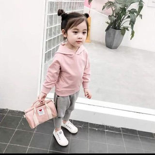 Bộ quần áo nỉ da cá - mũ thỏ đáng yêu - munmac bimbim