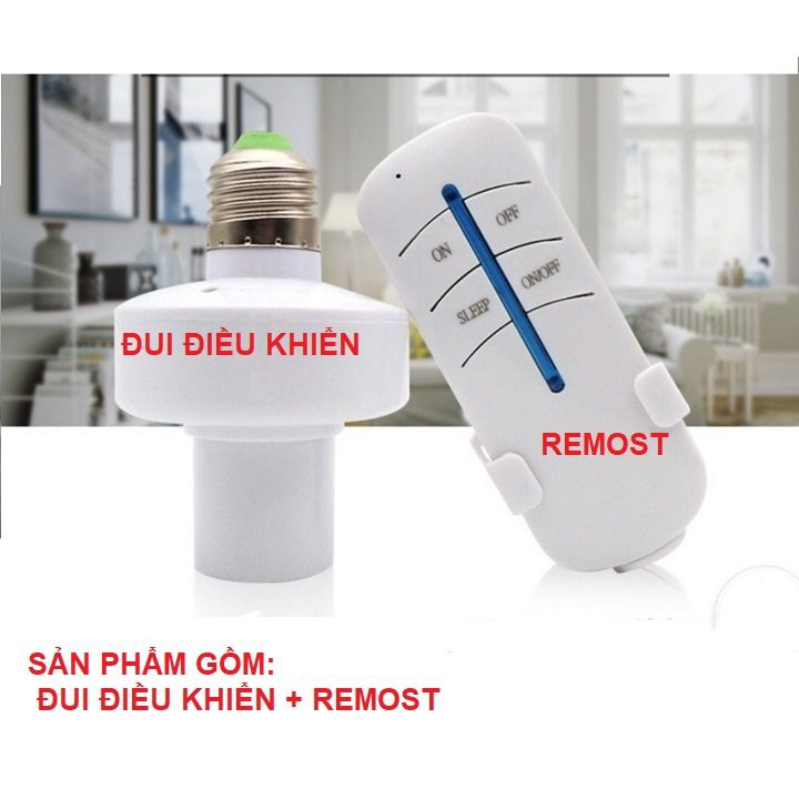 ĐUÔI ĐIỀU KHIỂN BÓNG ĐÈN TẮT MỞ + REMOTE - CBS741