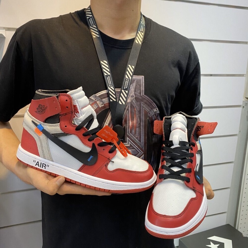 GIÀY JD1 OFF WHITE ĐỎ TRẮNG CAO CỔ LAI AU