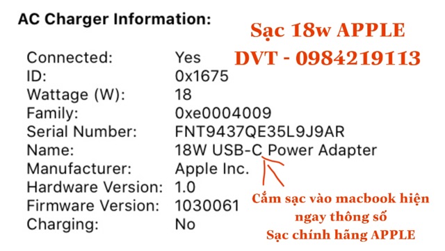 BỘ SẠC NHANH 18W BÓC MÁY - SẠC NHANH POWER DELIVERY