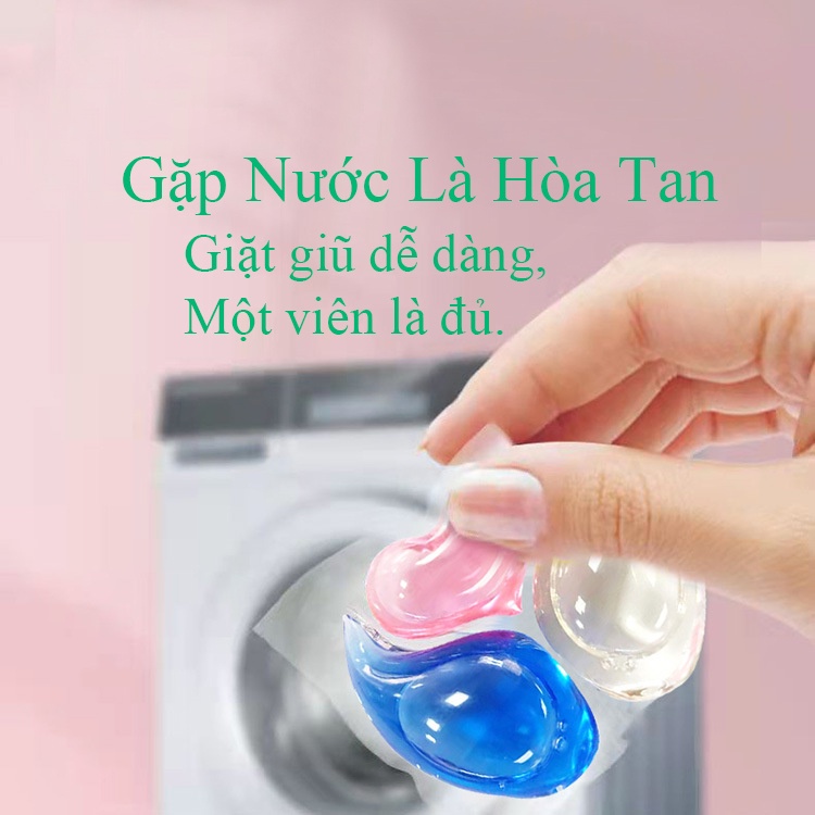 Hạt giặt xả quần áo sạch thơm gặp nước là hòa tan bong bóng thấp và dễ rửa  3 trong 1