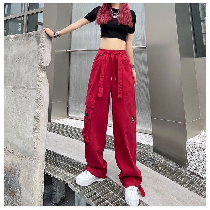 Quần Yếm Jean Dài Ống Rộng Phong Cách retro Thời Trang Cho Nữ