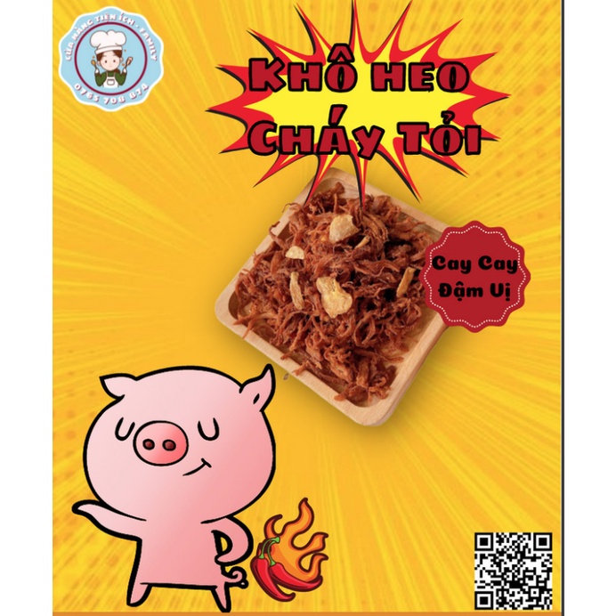 Khô Heo Cháy Tỏi - Giá Rẻ [Mã MGG16] 300Gram... Thơm Ngon Vị Tỏi [Nhà Làm] Sạch Sẽ Ăn Vặt Family Q6