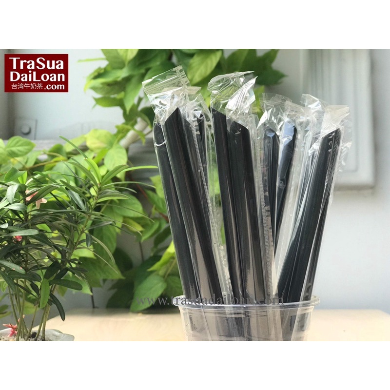 Ống hút trân châu có màng bọc phi 12