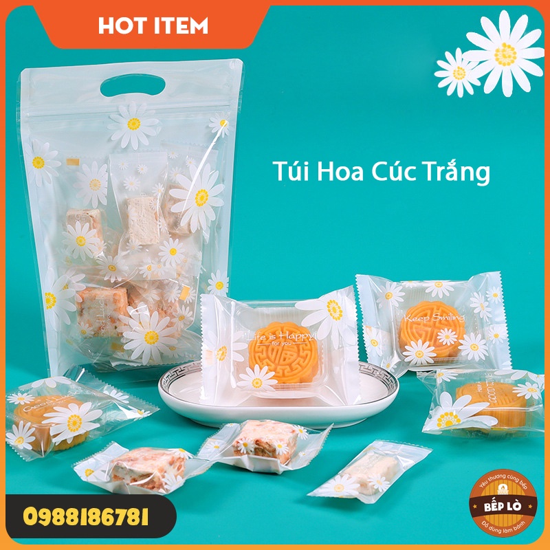 Túi bánh Trung Thu Hoa Cúc Trắng (15gr | 50gr | 75gr | 100gr) SIÊU ĐẸP - HÀNG MỚI VỀ