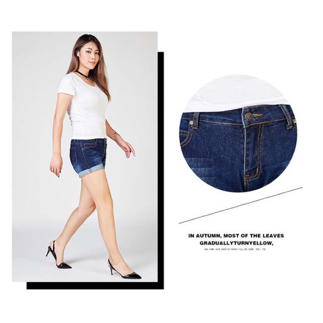 Quần short ngắn jean thun big size lai lật size đại 60-100kg