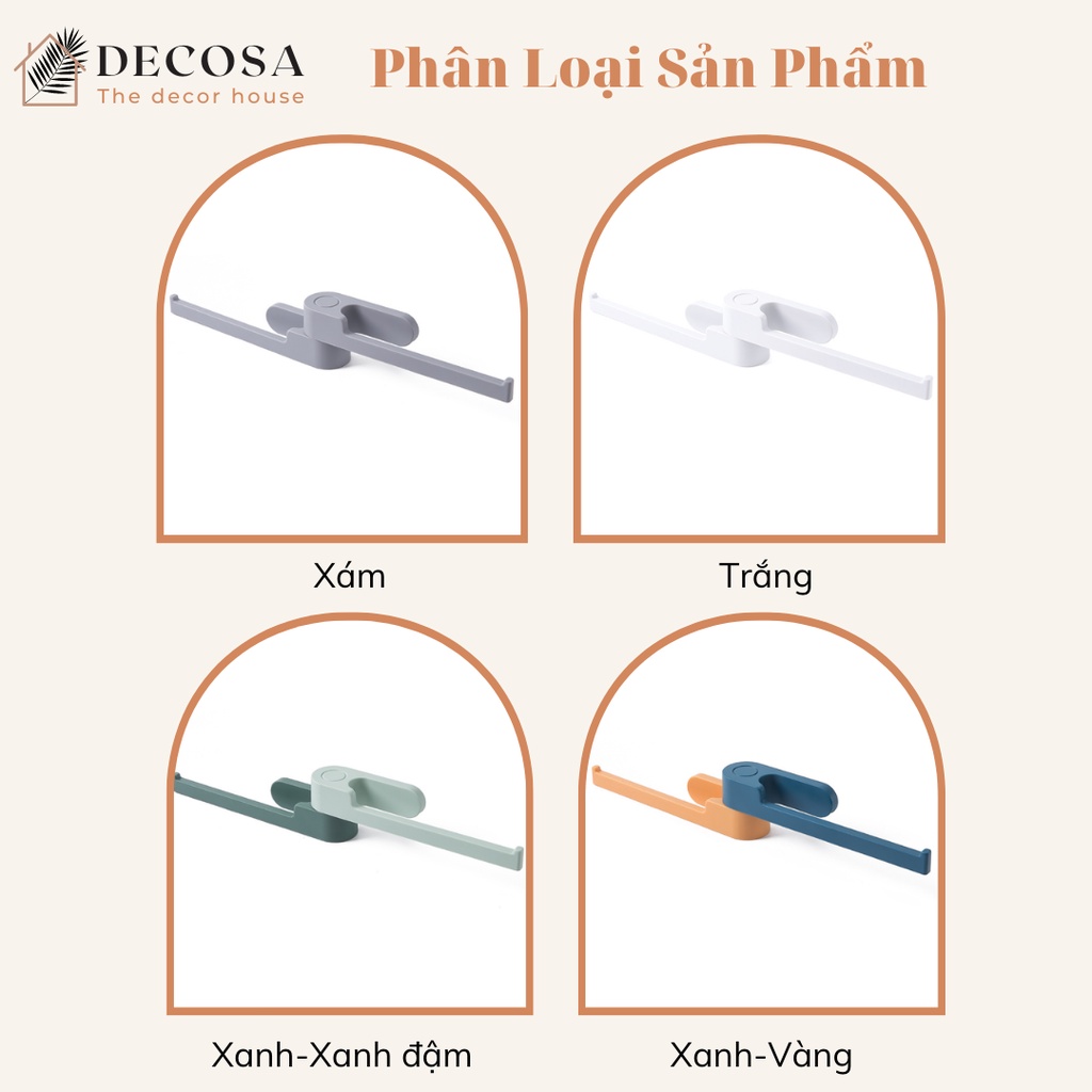 Dụng cụ treo móc quần áo dán tường tiện lợi DECOSA