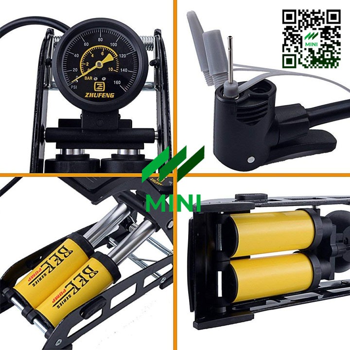 Bơm hơi đạp chân 2 xi lanh BEE J44B-01