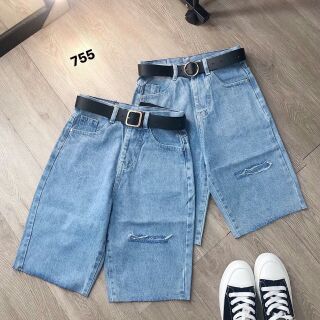 Quần jeans ngố tua lai ✔ảnh thật trải sàn✔