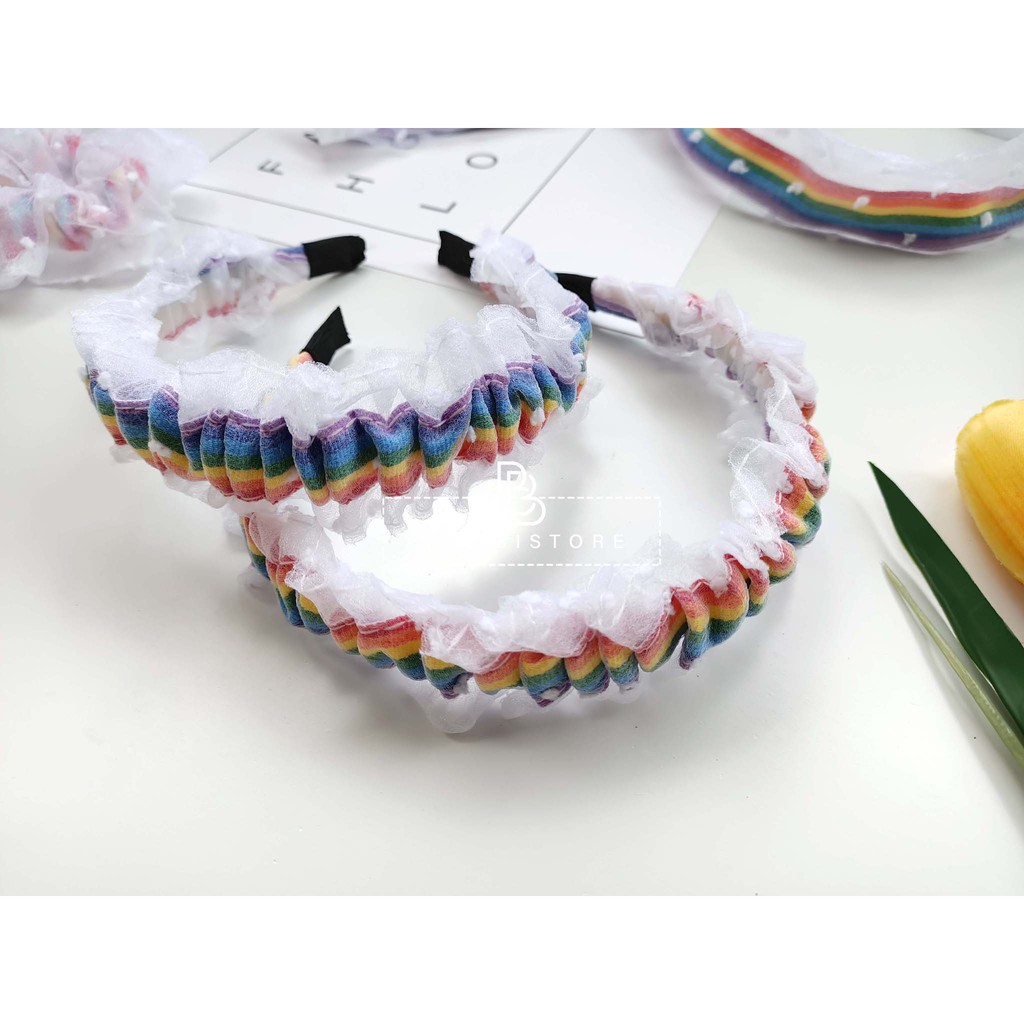 Scrunchies, BỜM CẦU VỒNG ĐỦ LOẠI , HOT HIT, SIÊU XINH