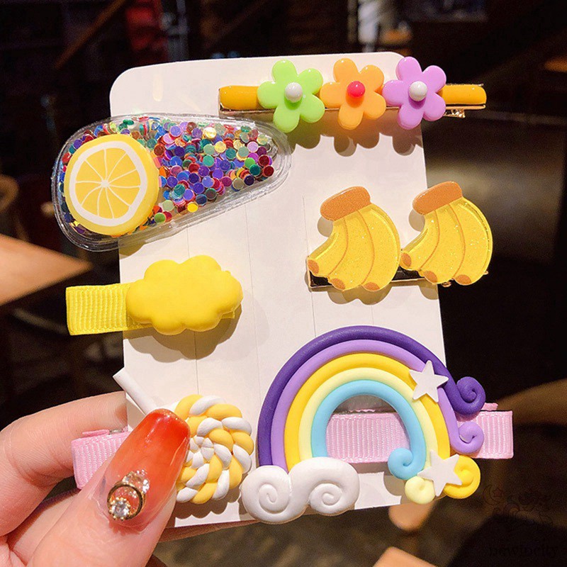 Set 6 kẹp tóc phong cách Hàn Quốc nữ tính dễ thương