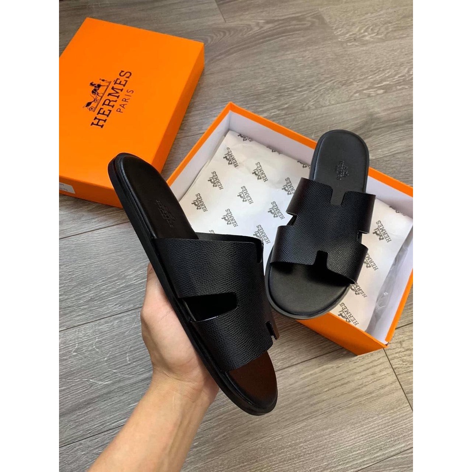 DÉP NAM HERMES ĐEN SẦN